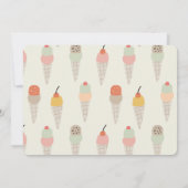 Invitation Voici la crème glacée Scoop 1st Birthday Photo (Dos)