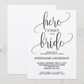 Invitation Voici la douche noire de la mariée (Devant / Derrière)