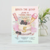 Invitation Voici la fête de la crème glacée 5e anniversaire d (Debout devant)