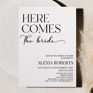 Invitation Voici La Fête des mariées Minimaliste De Mariée