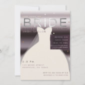 Invitation Voici la Fête des mariées violet argenté BRIDE (Devant)