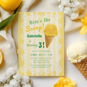 Invitation Voici la fête d'été de la crème glacée Scoop