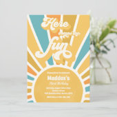 Invitation Voici La Fun Boho Sunshine fête d'anniversaire (Debout devant)