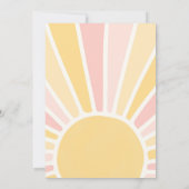 Invitation Voici La Fun Boho Sunshine fête d'anniversaire (Dos)