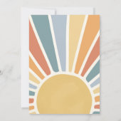 Invitation Voici La Fun Boho Sunshine fête d'anniversaire (Dos)
