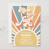 Invitation Voici La Fun Boho Sunshine fête d'anniversaire (Devant)