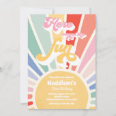 Invitation Voici La Fun Boho Sunshine fête d'anniversaire (Devant)