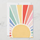 Invitation Voici La Fun Boho Sunshine fête d'anniversaire (Dos)