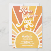Invitation Voici La Fun Boho Sunshine fête d'anniversaire (Devant)