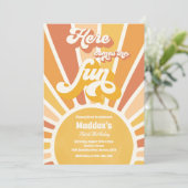 Invitation Voici La Fun Boho Sunshine fête d'anniversaire (Debout devant)