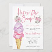 Invitation Voici la glace Fête Prénatale pour bébé (Devant)