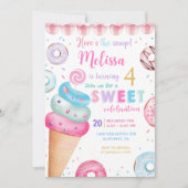 Invitation Voici l'anniversaire de la crème glacée Scoop (Devant)