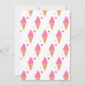 Invitation Voici l'anniversaire de la fête de la crème glacée (Dos)