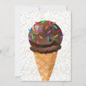 Invitation Voici l'anniversaire de la fille de crème glacée S (Dos)