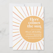 Invitation Voici l'anniversaire du Soleil Boho (Devant)