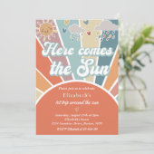 Invitation Voici L'Arc-en-ciel Soleil 1er Anniversaire (Debout devant)