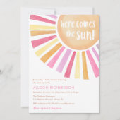 Invitation Voici le baby shower Boho de Sun Girl (Devant)