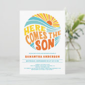 Invitation Voici le Baby shower brillant du fils (Debout devant)