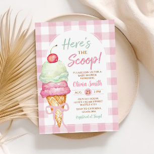 Invitation Voici le Baby shower de la boue de glace Scoop