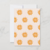 Invitation Voici le baby shower de soleil du fils boho (Dos)