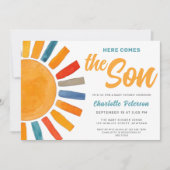 Invitation Voici le Baby shower du Fils (Devant)