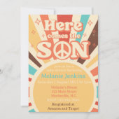 Invitation Voici Le Baby shower Fils (Devant)