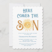 Invitation Voici Le Baby shower Fils (Devant)