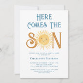 Invitation Voici Le Baby shower Fils (Devant)