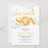 Invitation Voici Le Baby shower Fils (Devant)