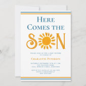 Invitation Voici Le Baby shower Fils (Devant)