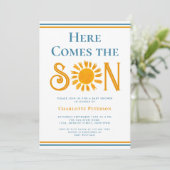 Invitation Voici Le Baby shower Fils (Debout devant)