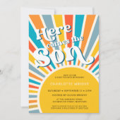 Invitation Voici Le Baby shower Fils (Devant)