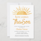 Invitation Voici Le Baby shower Fils (Devant)