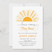 Invitation Voici le baby shower fils (Devant)