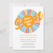 Invitation Voici Le Baby shower Fils Boy (Devant)