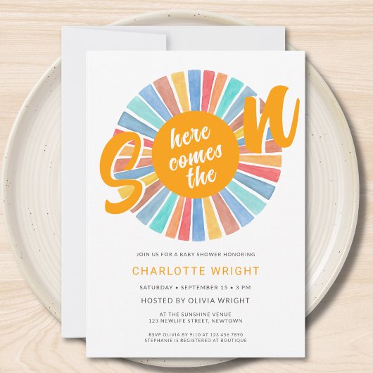 Invitation Voici Le Baby shower Fils Boy