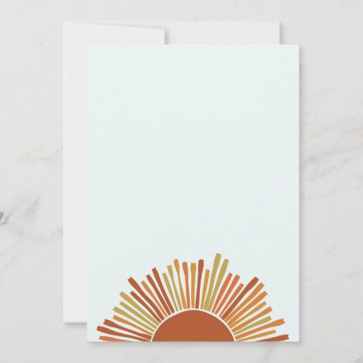 Invitation Voici Le Baby shower Garçon Son Boho Retro (Dos)