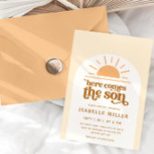 Invitation Voici le Baby shower garçon Son Sunshine