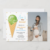 Invitation Voici le baby shower glacé scoop (Devant)