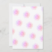 Invitation Voici Le Baby shower Rose Soleil (Dos)