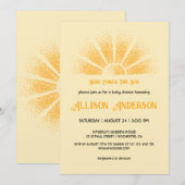 Invitation Voici le Baby shower solaire (Devant / Derrière)