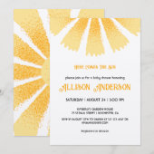 Invitation Voici le Baby shower solaire (Devant / Derrière)