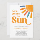 Invitation Voici le Baby shower solaire (Devant)