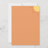 Invitation Voici le Baby shower solaire Sun Retro Boho (Dos)
