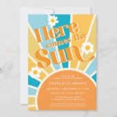 Invitation Voici Le Baby shower Soleil (Devant)