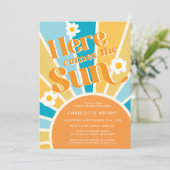 Invitation Voici Le Baby shower Soleil (Debout devant)