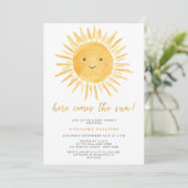 Invitation Voici Le Baby shower Soleil (Debout devant)