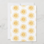 Invitation Voici Le Baby shower Soleil (Dos)