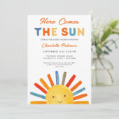 Invitation Voici le Baby shower Soleil (Debout devant)