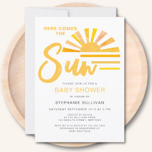Invitation Voici Le Baby shower Soleil